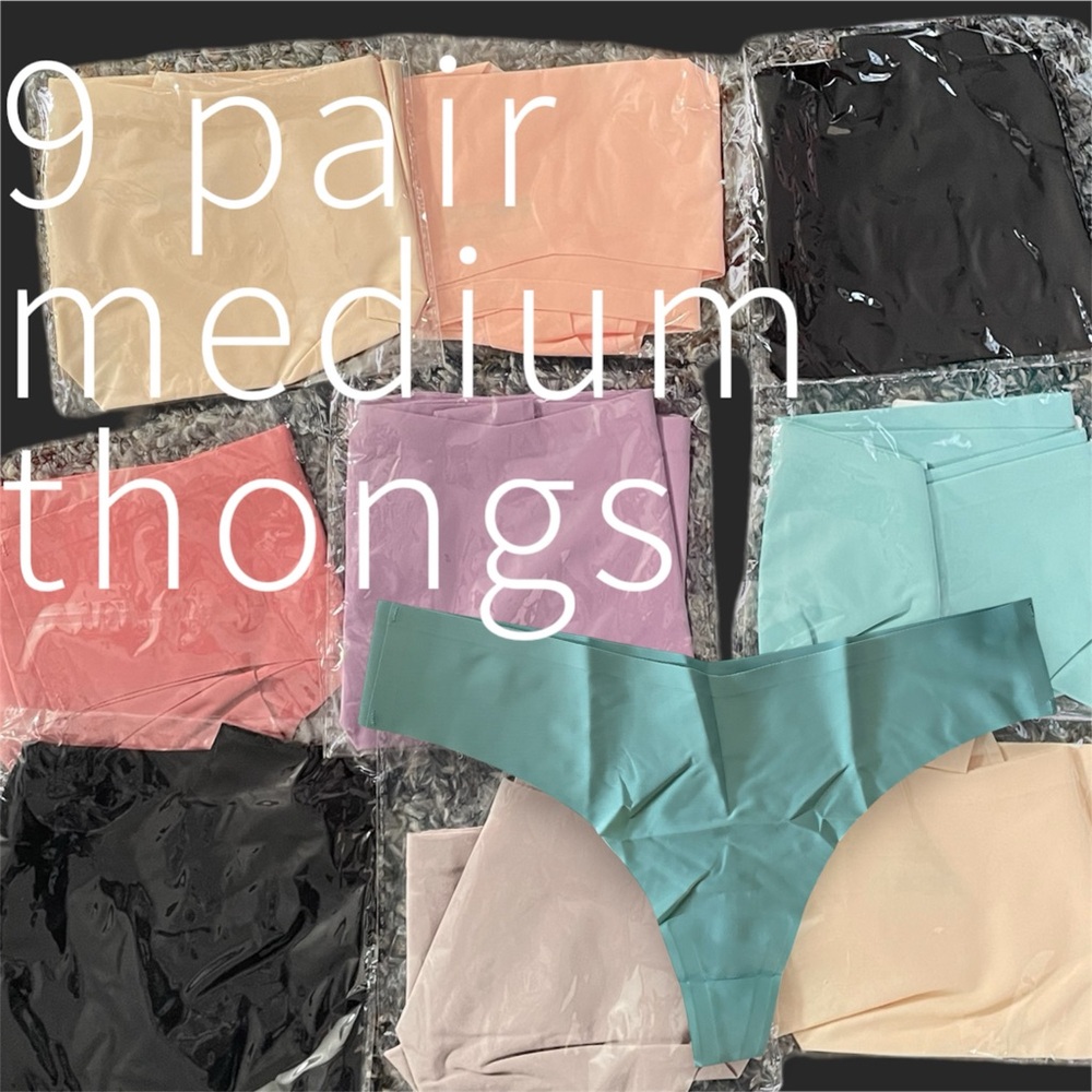 Women's Seamless Thong Set - 9 Pairs